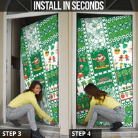 Norfolk Island Christmas Door Cover Festive Beach Vibes - Polynesian Pride
