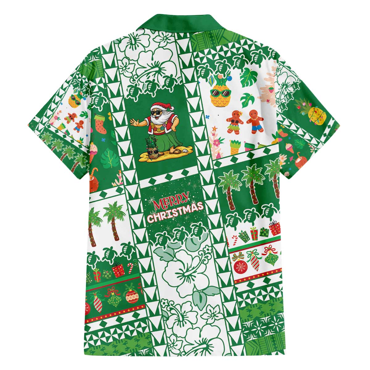 Norfolk Island Christmas Family Matching Off The Shoulder Long Sleeve Dress and Hawaiian Shirt Festive Beach Vibes - Polynesian Pride