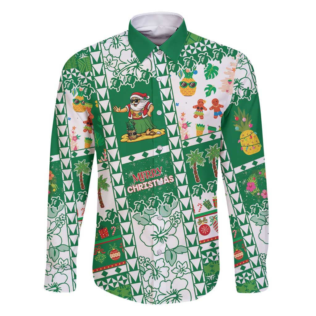 Norfolk Island Christmas Family Matching Tank Maxi Dress and Hawaiian Shirt Festive Beach Vibes - Polynesian Pride