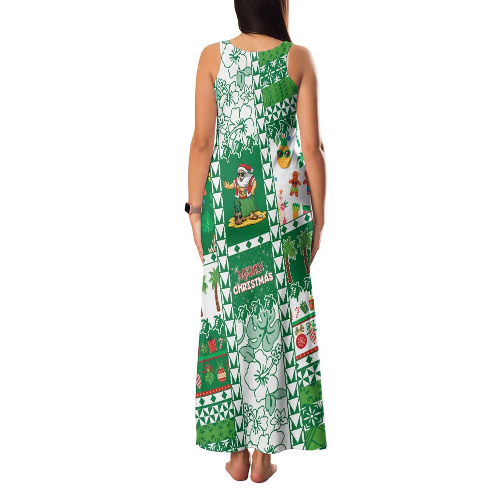 Norfolk Island Christmas Family Matching Tank Maxi Dress and Hawaiian Shirt Festive Beach Vibes - Polynesian Pride