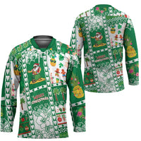 Norfolk Island Christmas Hockey Jersey Festive Beach Vibes - Polynesian Pride