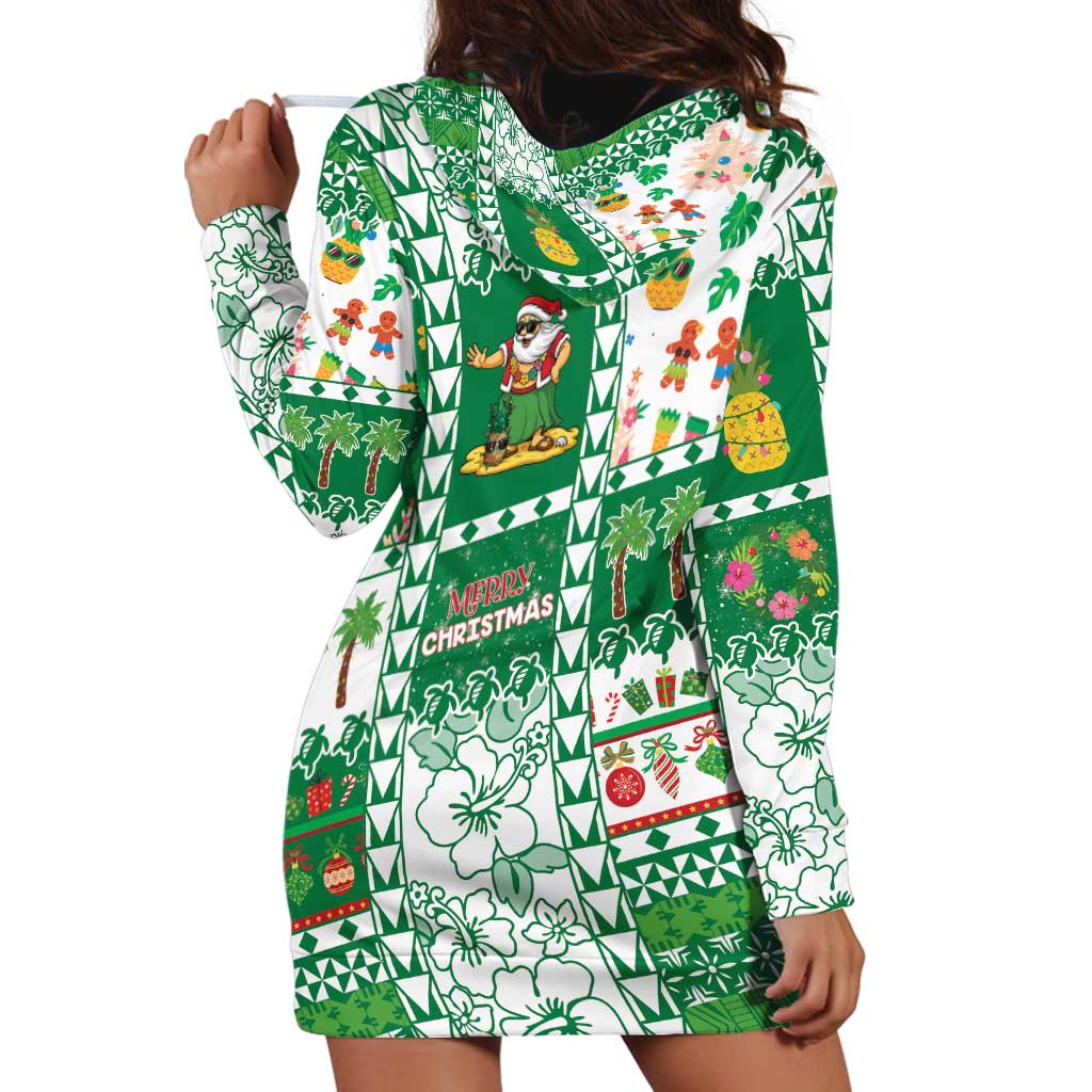 Norfolk Island Christmas Hoodie Dress Festive Beach Vibes - Polynesian Pride