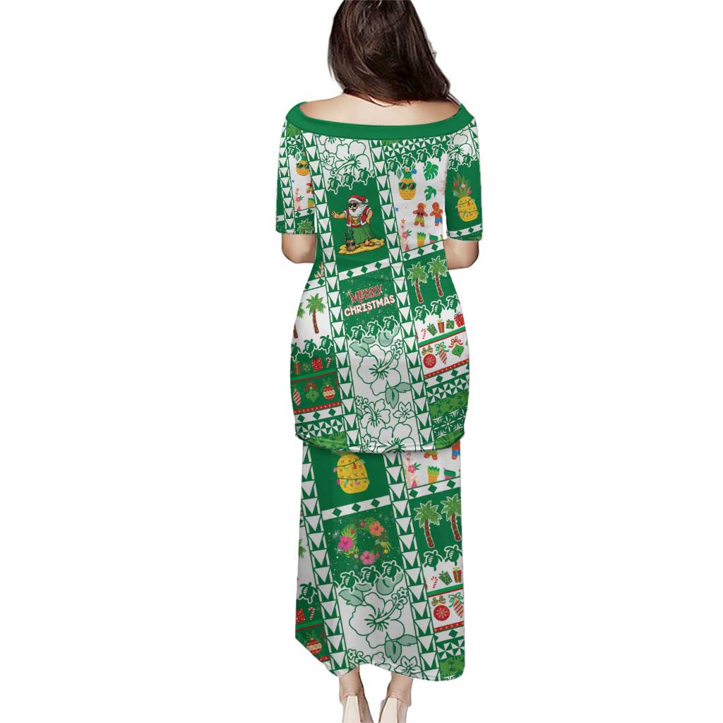 Norfolk Island Christmas Puletasi Festive Beach Vibes - Polynesian Pride