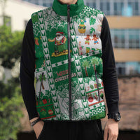 Norfolk Island Christmas Sleeveless Puffer Jacket Festive Beach Vibes - Polynesian Pride