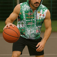 Norfolk Island Christmas Sleeveless Zip Hoodie Festive Beach Vibes - Polynesian Pride