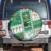Norfolk Island Christmas Spare Tire Cover Festive Beach Vibes - Polynesian Pride