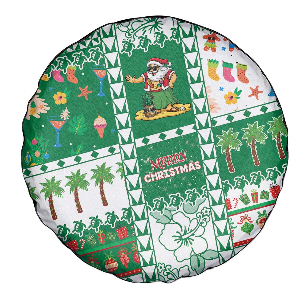 Norfolk Island Christmas Spare Tire Cover Festive Beach Vibes - Polynesian Pride