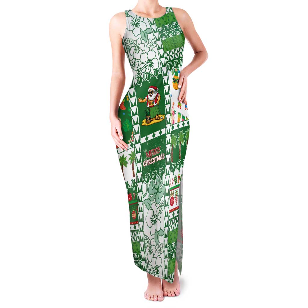 Norfolk Island Christmas Tank Maxi Dress Festive Beach Vibes - Polynesian Pride