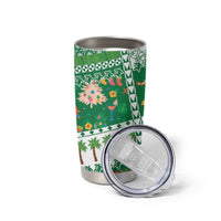 Norfolk Island Christmas Tumbler Cup Festive Beach Vibes - Polynesian Pride