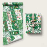 Norfolk Island Christmas Wrapping Paper Festive Beach Vibes - Polynesian Pride