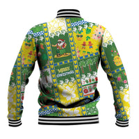 Pitcairn Islands Christmas Baseball Jacket Festive Beach Vibes - Polynesian Pride