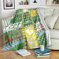 Pitcairn Islands Christmas Blanket Festive Beach Vibes - Polynesian Pride