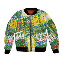 Pitcairn Islands Christmas Bomber Jacket Festive Beach Vibes - Polynesian Pride