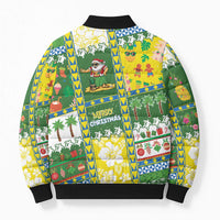 Pitcairn Islands Christmas Bomber Puffer Jacket Festive Beach Vibes - Polynesian Pride