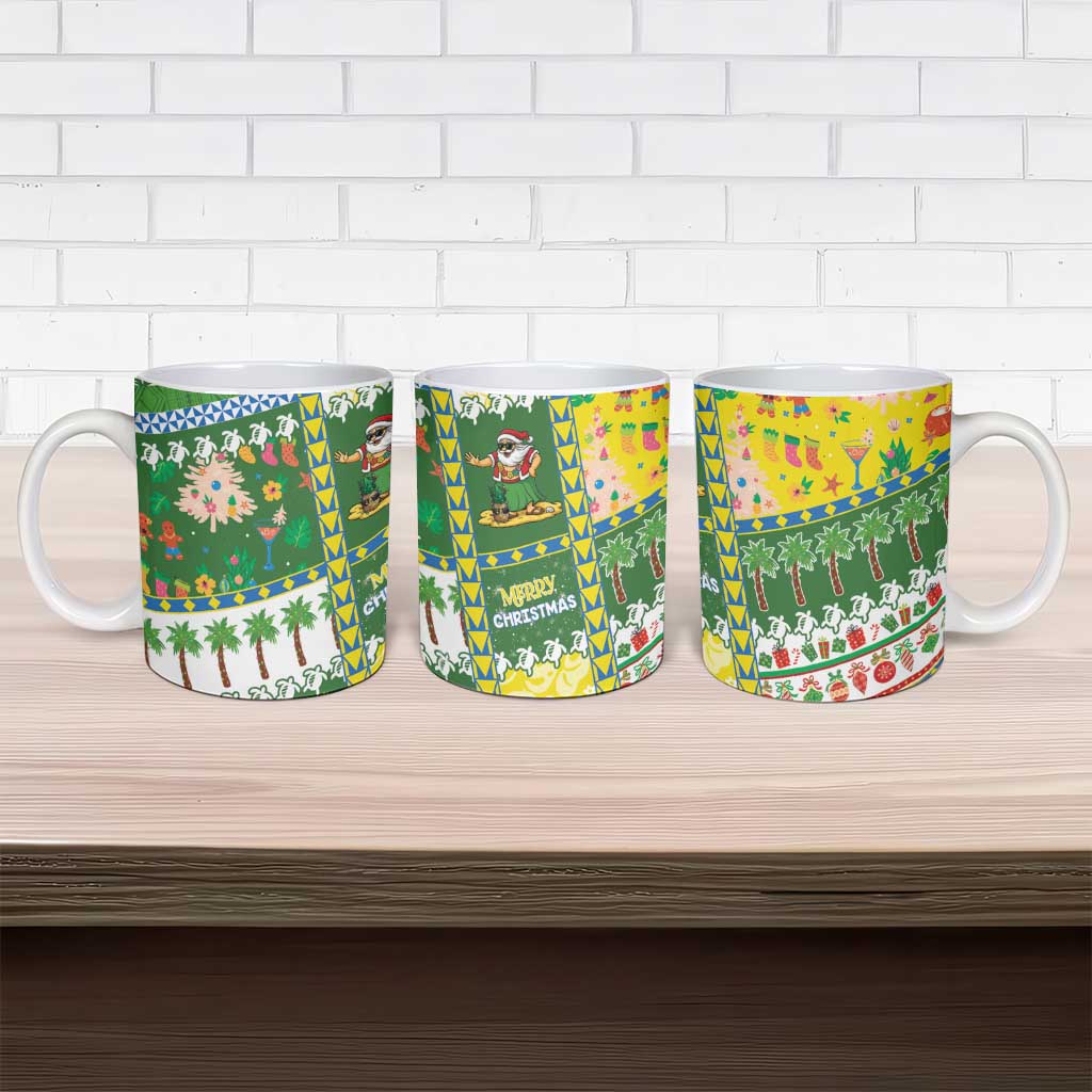 Pitcairn Islands Christmas Ceramic Mug Festive Beach Vibes - Polynesian Pride