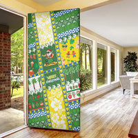 Pitcairn Islands Christmas Door Cover Festive Beach Vibes - Polynesian Pride
