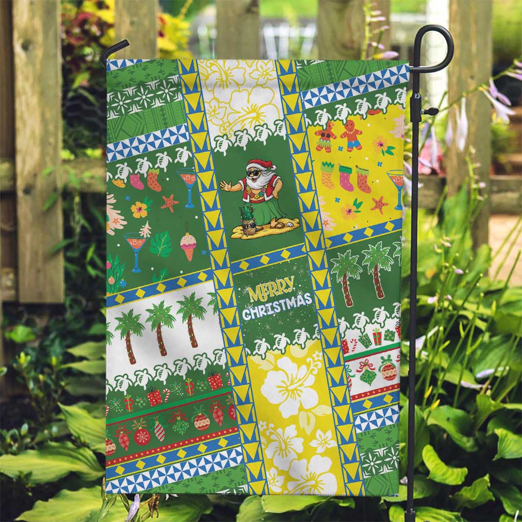 Pitcairn Islands Christmas Garden Flag Festive Beach Vibes - Polynesian Pride