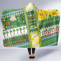 Pitcairn Islands Christmas Hooded Blanket Festive Beach Vibes - Polynesian Pride