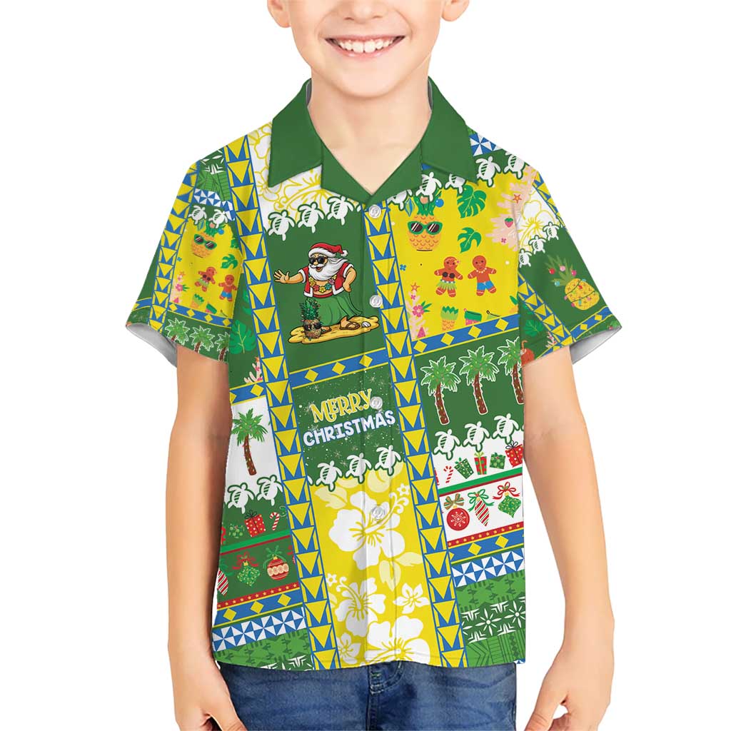 Pitcairn Islands Christmas Kid Hawaiian Shirt Festive Beach Vibes - Polynesian Pride