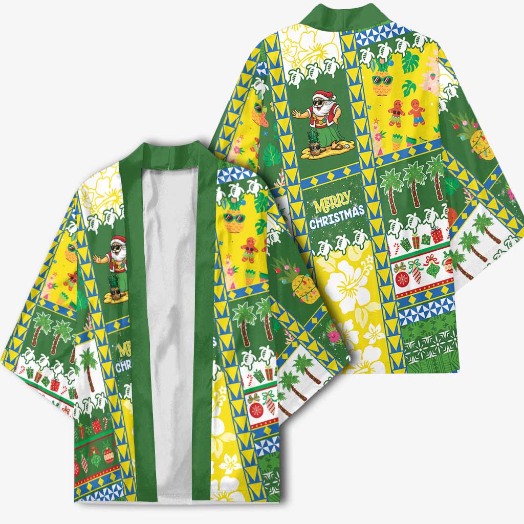 Pitcairn Islands Christmas Kimono Festive Beach Vibes - Polynesian Pride