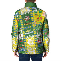 Pitcairn Islands Christmas Padded Jacket Festive Beach Vibes - Polynesian Pride