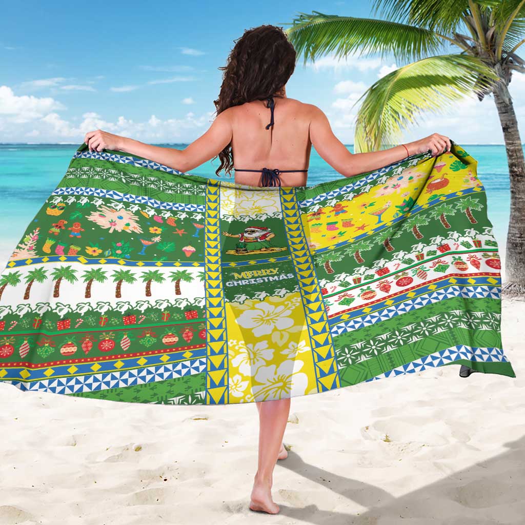 Pitcairn Islands Christmas Sarong Festive Beach Vibes - Polynesian Pride