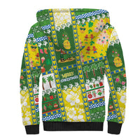 Pitcairn Islands Christmas Sherpa Hoodie Festive Beach Vibes - Polynesian Pride