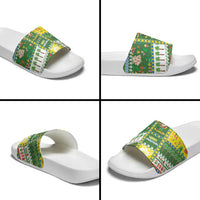 Pitcairn Islands Christmas Slide Sandals Festive Beach Vibes - Polynesian Pride