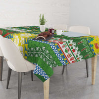 Pitcairn Islands Christmas Tablecloth Festive Beach Vibes - Polynesian Pride