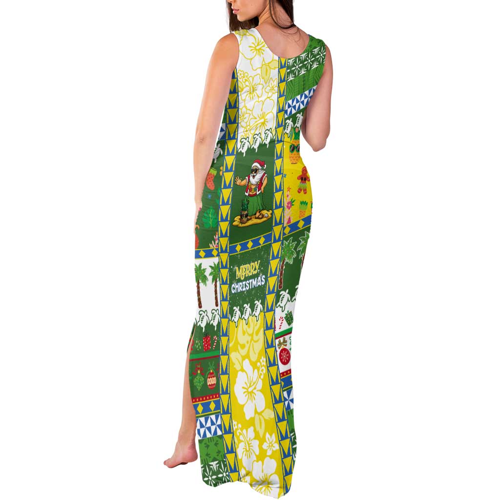 Pitcairn Islands Christmas Tank Maxi Dress Festive Beach Vibes - Polynesian Pride