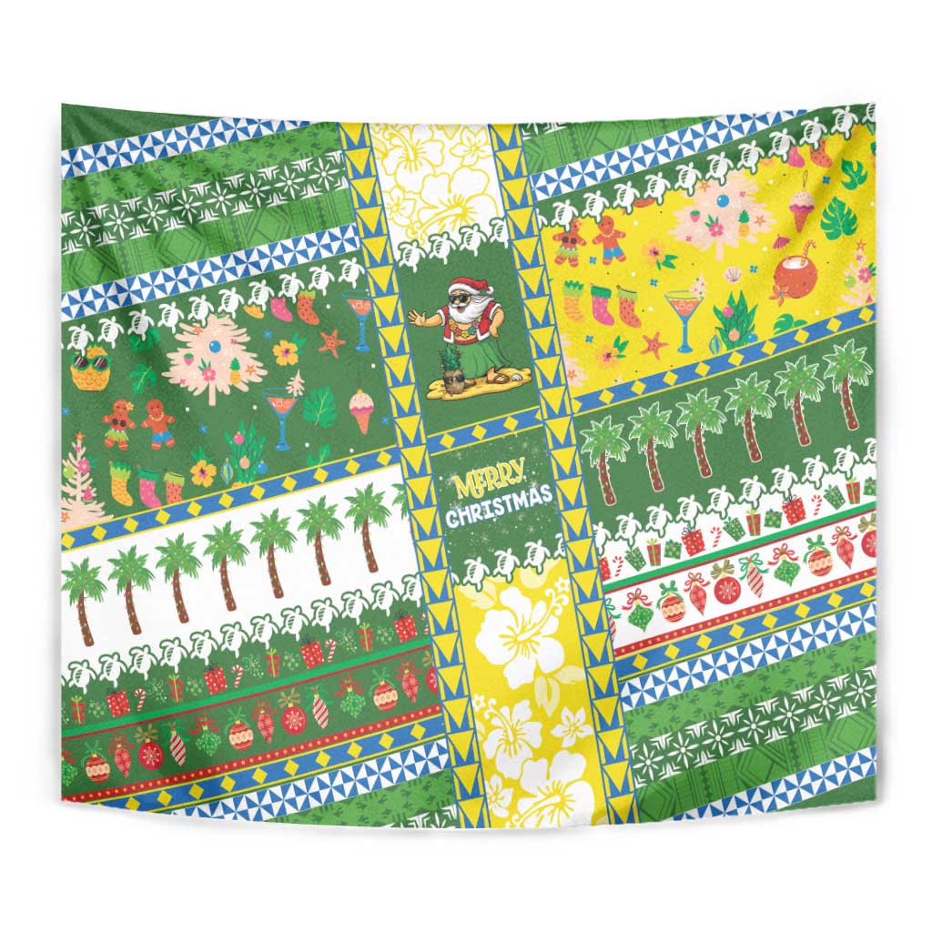 Pitcairn Islands Christmas Tapestry Festive Beach Vibes - Polynesian Pride