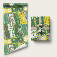 Pitcairn Islands Christmas Wrapping Paper Festive Beach Vibes - Polynesian Pride