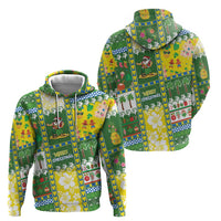 Pitcairn Islands Christmas Zip Hoodie Festive Beach Vibes - Polynesian Pride