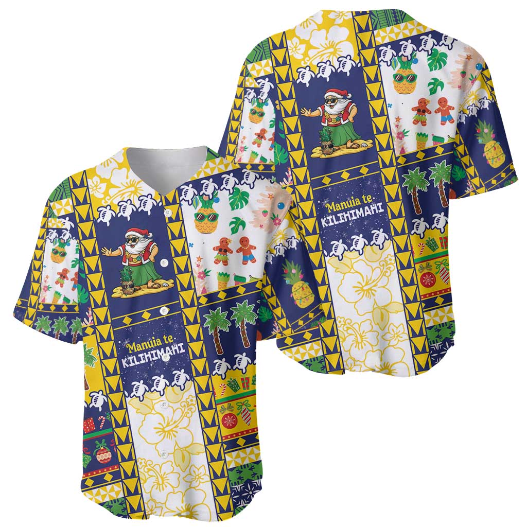 Tokelau Christmas Baseball Jersey Festive Beach Vibes - Polynesian Pride