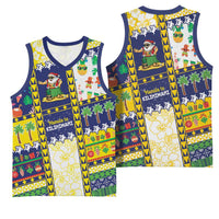 Tokelau Christmas Basketball Jersey Festive Beach Vibes - Polynesian Pride