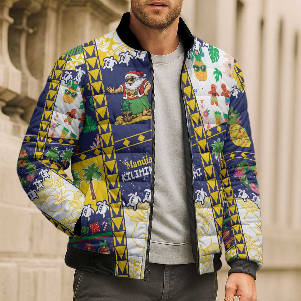 Tokelau Christmas Bomber Puffer Jacket Festive Beach Vibes - Polynesian Pride