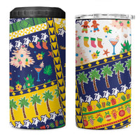 Tokelau Christmas 4 in 1 Can Cooler Tumbler Festive Beach Vibes - Polynesian Pride