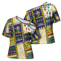 Tokelau Christmas Cross Shoulder Shirt Festive Beach Vibes - Polynesian Pride