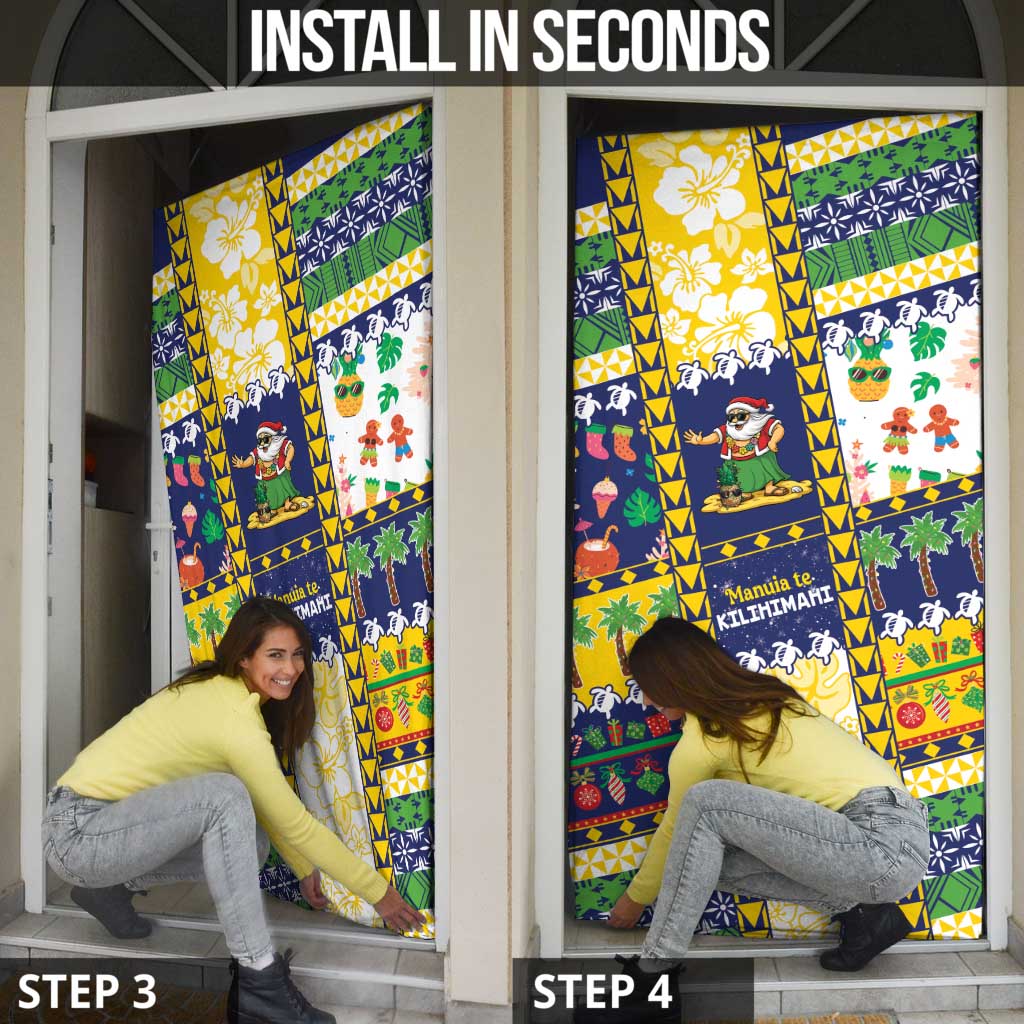 Tokelau Christmas Door Cover Festive Beach Vibes - Polynesian Pride