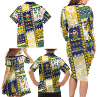 Tokelau Christmas Family Matching Long Sleeve Bodycon Dress and Hawaiian Shirt Festive Beach Vibes - Polynesian Pride