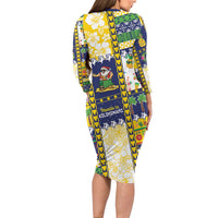Tokelau Christmas Family Matching Long Sleeve Bodycon Dress and Hawaiian Shirt Festive Beach Vibes - Polynesian Pride