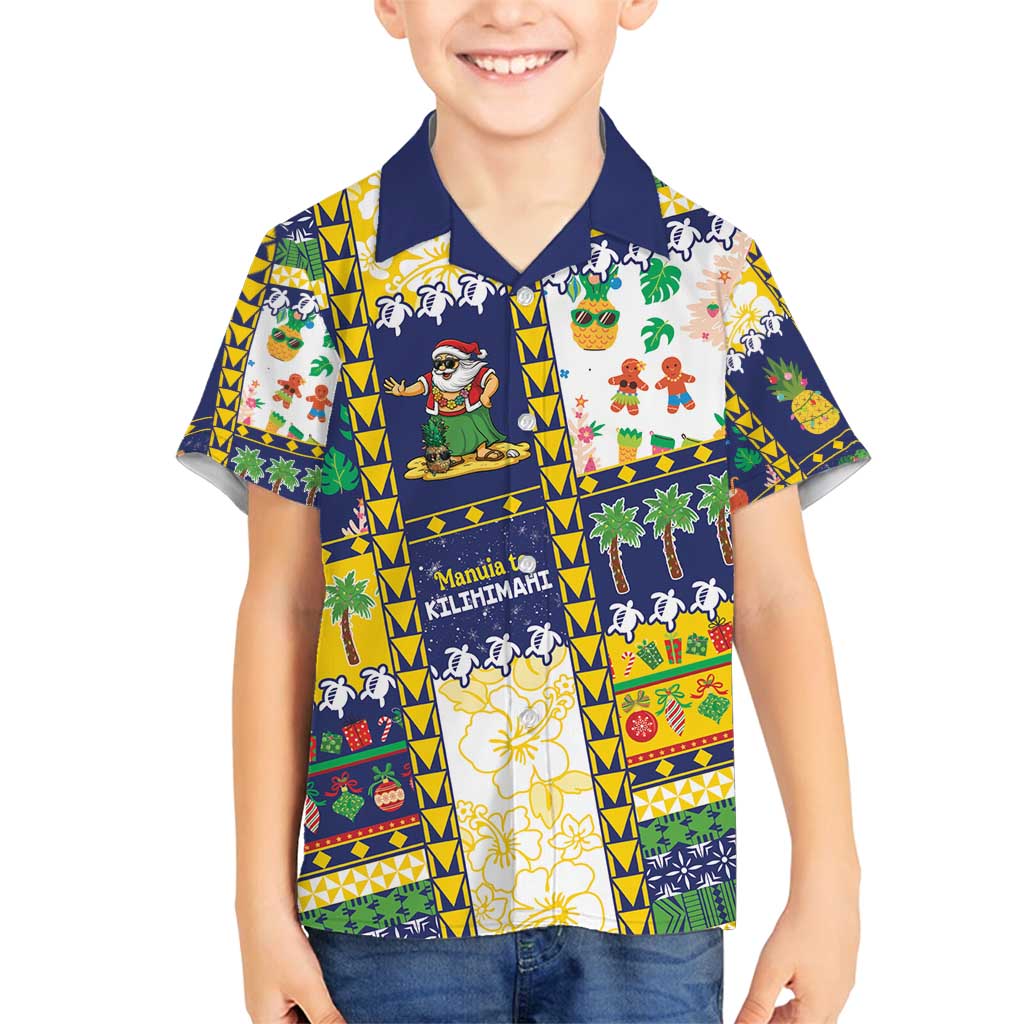 Tokelau Christmas Family Matching Long Sleeve Bodycon Dress and Hawaiian Shirt Festive Beach Vibes - Polynesian Pride