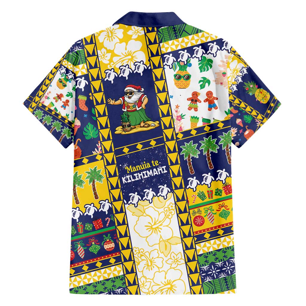 Tokelau Christmas Family Matching Off Shoulder Short Dress and Hawaiian Shirt Festive Beach Vibes - Polynesian Pride