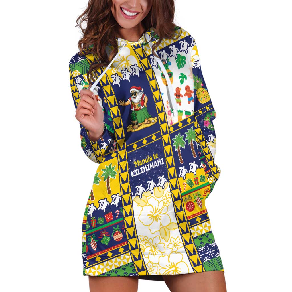 Tokelau Christmas Hoodie Dress Festive Beach Vibes - Polynesian Pride