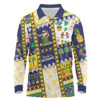 Tokelau Christmas Long Sleeve Polo Shirt Festive Beach Vibes - Polynesian Pride
