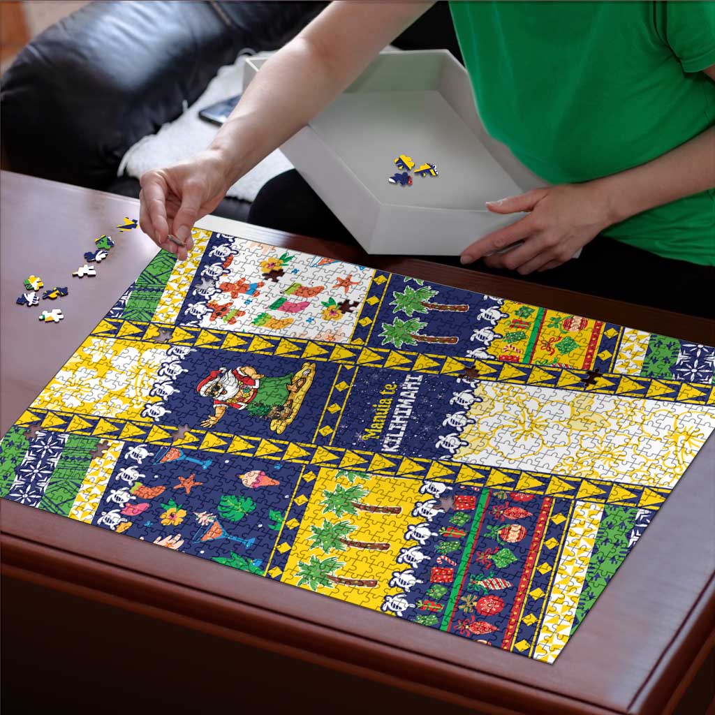 Tokelau Christmas Puzzle Festive Beach Vibes - Polynesian Pride