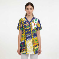 Tokelau Christmas Scrub Top Festive Beach Vibes - Polynesian Pride