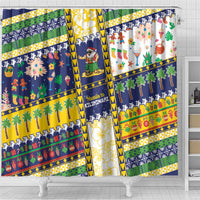 Tokelau Christmas Shower Curtain Festive Beach Vibes - Polynesian Pride