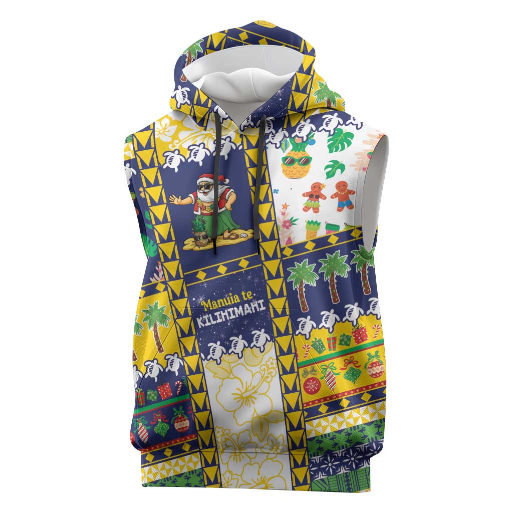 Tokelau Christmas Sleeveless Hoodie Festive Beach Vibes - Polynesian Pride