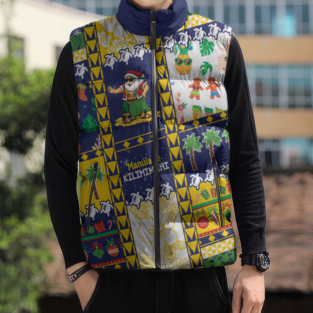 Tokelau Christmas Sleeveless Puffer Jacket Festive Beach Vibes - Polynesian Pride